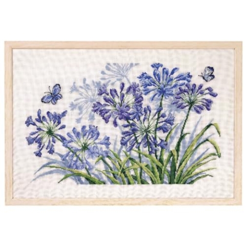 Kreuzstich Stickpackung Blumen der Liebe Leinen Zählmuster