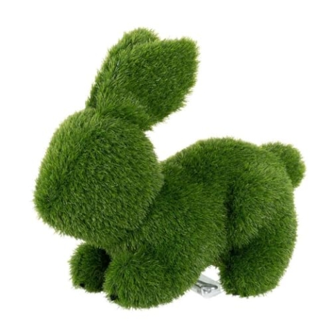 BigBuy Outdoor Dekorative Figur aus Polypropylen Kunstrasen Kaninchen 30 x 55 x 38 cm