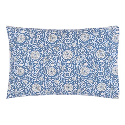 Designers Guild Shaqui Kissenbezug, Bedruckt, Baumwolle, Perkal, Porzellan, 50 x 75 cm