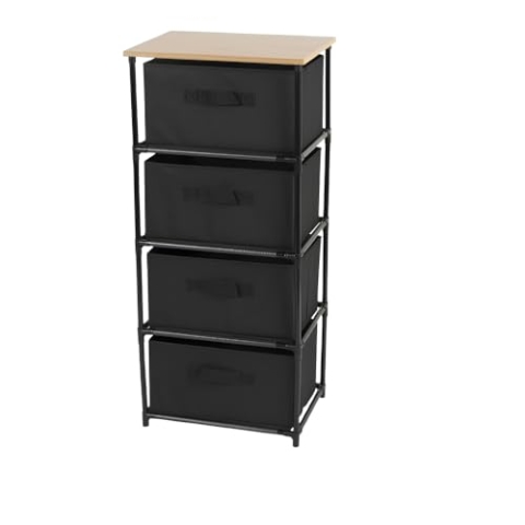 Urban Living Das Kube Regal mit 4 Schubladen, 39,2 x 29,7 x 89 cm