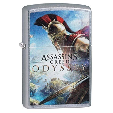 ZIPPO – Assassin’s Creed Odyssey, Alexios - Street Chrome - Color Image- Sturmfeuerzeug, nachfüllbar, in hochwertiger Geschenkbox