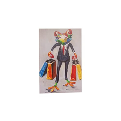 Biscottini Modernes Bild Wohnzimmer 61x2x91 cm | Bild auf Leinwand | Schlafzimmer Gemälde | Vintage-Gemälde | Küchenbilder