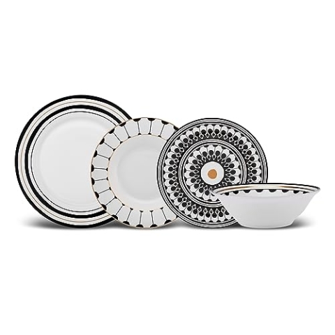 Karaca Maras New Generation Bone 24-teilig Kombiservice für 6 Personen - Zeitlose Eleganz auf Ihrem Esstisch