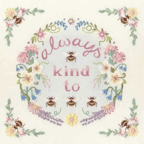 Bothy Threads The Home Of Happy Stitching Stickbild Stickpackung, Sei freundlich zu Bienen