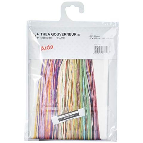 Thea GOUVERNEUR SINCE 1959 3051A Kreuzstich-Set, Mehrfarbig, 47x35cm