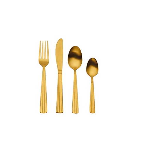 Mikasa Gold Cutlery Set in Gift Box, Stainless Steel, 16 Pieces (Service for 4)