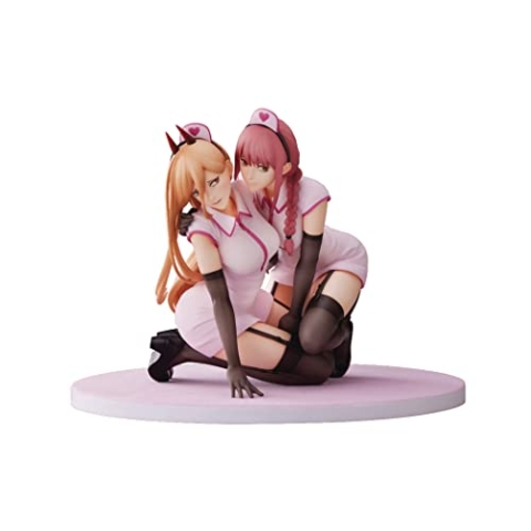 Furyu Kettensäge Mann Statuette PVC 1/7 Power & Makima Krankenschwester Ver. 14 cm