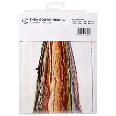 Thea GOUVERNEUR SINCE 1959 3024 Kreuzstich-Set, Mehrfarbig, 15.5x15.5cm