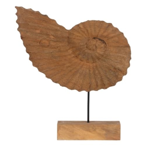 BigBuy Home Skulptur Muschel Beige 49,5 x 9 x 53,5 cm