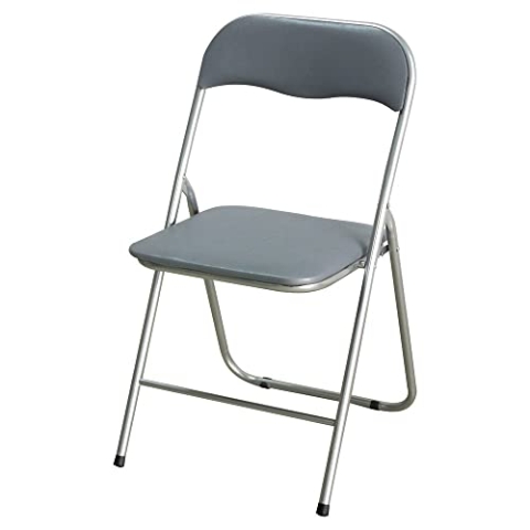 BigBuy Home Gepolsterter Klappstuhl grau (44,5 x 44 x 79 cm)