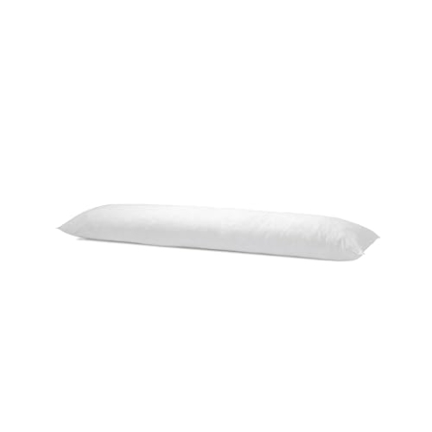 Bleu Calin Flache Nackenrolle aus Memory-Schaum und Polyesterfaser, weiß 140 x 40 cm