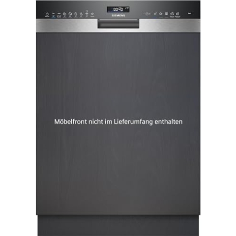 Siemens SN55ZS49CE iQ500 Teilintegrierter Geschirrspüler, 75 kWh, 14 MGD, Zeolith Trocknung, Smart Home kompatibel via Home Connect, glassZone im Oberkorb