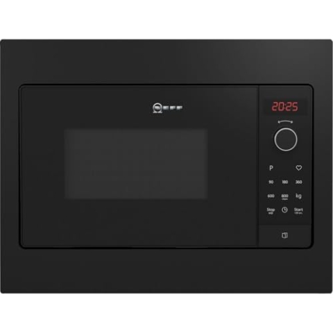 NEFF HLAWG25S3 Mikrowelle, N30, 50x38 cm (BxH), LED Display, Atomatikprogramme, Easy Clean, Easy Clock, Schwarz