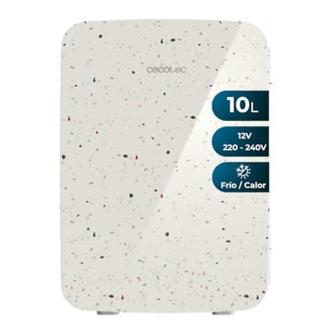 Cecotec Mini Kühlschrank 10L Bolero MiniCooling 10L Bahamas Pat 3. Betrieb 12V-220V, Kompatibel mit Auto und Wohnwagen, Kühl- und Heizfunktion, Temperaturbereich 7-65º, Einfacher Transport.