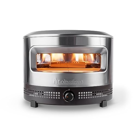 Solo Stove Pi Prime Pizzaofen, Gas | Gas-Pizzaofen, Propan befeuert, Leistungsstarke Demi-Dome Konstruktion, Panorama-Öffnung, Knuspriger Boden in 90 Sek, Inkl. Cordierite Pizza Stein