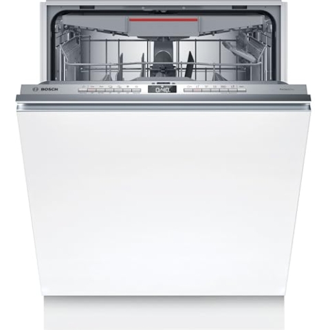 Bosch SMV6ZCX10E Serie 6 Einbaugeschirrspüler komplett versenkbar, PerfectDry: einwandfreie Trocknung und geringer Stromverbrauch, Home Connect, Remote-Diagnose, TimeLight, 60 cm