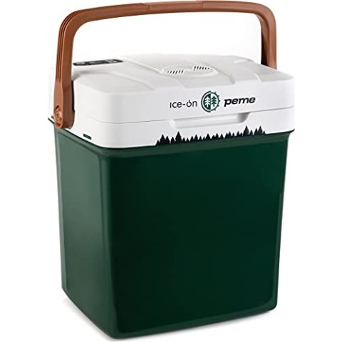 peme Essential Auto Kühlbox 22,9L - Elektrische Kühl- und Warmhaltebox, Dual Power 12V & 230V, Eco-Modus, USB-Ladefunktion, sichere Deckelverriegelung, für Auto, Boot, Camping
