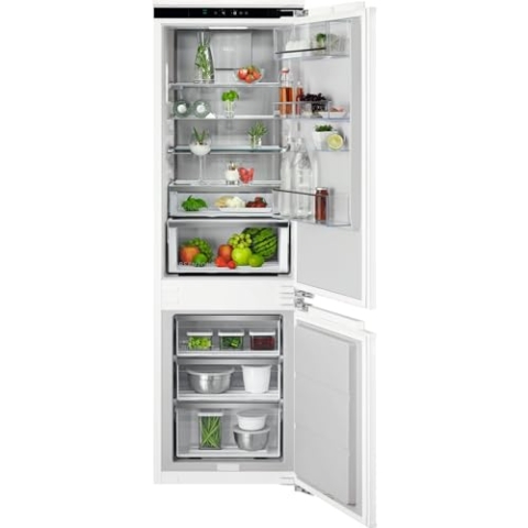 AEG Einbau-Kühl-Gefrierkombination Serie 8000 mit Cooling 360°, Testsieger der Stiftung Warentest, 1780 mm, Gefrierteil unten, 245 L, NoFrost, Festtür, C, TSC8M183CC