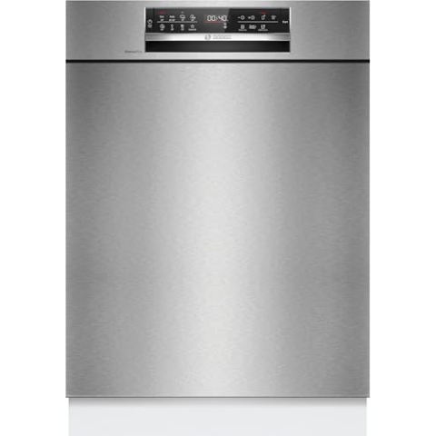 Bosch SMU6ECS12E, Serie 6, Smarter Unterbau-Geschirrspüler 60 cm, Besteckschublade, Spülmaschine Made in Germany, sehr Leise, Extra Trocknung, starke Reinigung, Rackmatic, Programmassistent, Edelstahl