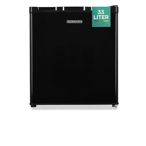 Heinrich´s Mini Gefrierschrank 33L -18°C klein kompakt leise:40db Gefrierbox; wechselbarer Türanschlag; mini Tiefkühltruhe Tiefkühlschrank,perfekt für Büro Camping Outdoor (schwarz)