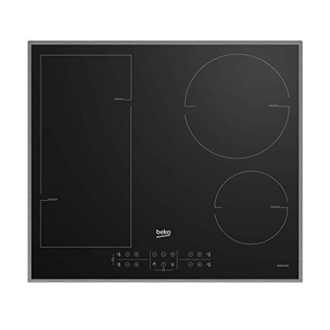 Beko Induktions Kochfeld HII 64200 FMTX/Flexibles Kochfeld für alle Ihre Töpfe und Pfannen/Einfach anpassbarer maximaler Stromverbrauch/5,2 x 58 x 51 cm, Schwarz