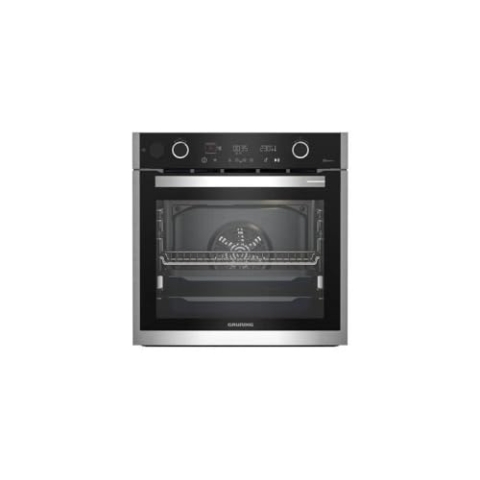 GRUNDIG GEBD19401BPH Einbau-Backofen, Pyrolyse, Edelstahl, kalte Tür, 72 l