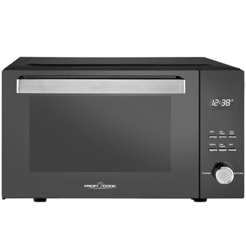 ProfiCook® Mikrowelle mit Grill | 23L | ohne Drehteller | vertikalöffnende Tür | 1000 Watt Grillleistung | auch für eckige Teller | Mikrowellengerät | Mikrowelle ohne Drehteller | PC-MWG 1204