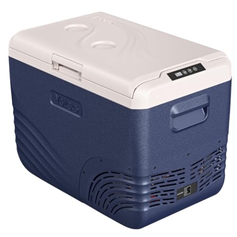 Yolco NX40 Blue Elektrische Kompressor-Kühlbox, App Steuerung per Bluetooth, 12/24 V und 230 V, mit USB Anschluss für Auto, LKW, Boot, 37 Liter
