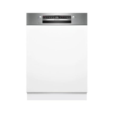 Bosch SMI4ECS28E, Serie 4, Smarter Geschirrspüler Teilintegriert 60 cm, Besteckschublade, Spülmaschine Made in Germany, besonders leise, Extra Trocknen, SpeedPerfect+, Programmassistent, Edelstahl