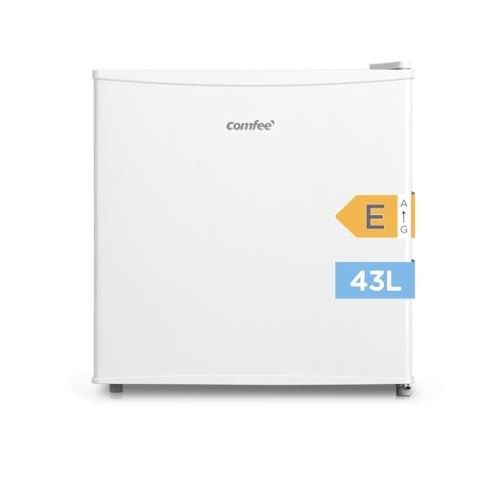 Comfee RCD50WH2(E) Mini Kühlschrank / 43L Kühlbox mit Eisfach/Kühlschrank Klein für Zimmer & Büro/Schnelle Kühlung in der Chiller Box/Temperaturregelung/Verstellbare Füße / 80 kWh/Jahr/Weiß