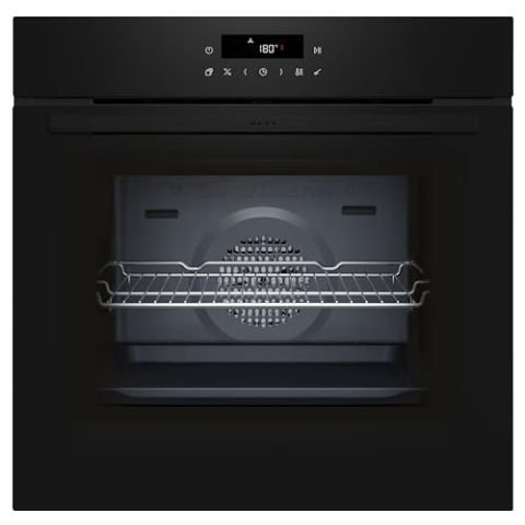 NEFF B2CCJ7BK3, N30, Einbau-Backofen Graphite Grey, LED Touch Control, 3D Heißluft, 7 Beheizungsarten, Air Fry und Air Fry-Backblech, Automatikprogramme, Pyrolyse und Easy Clean, Kindersicherung