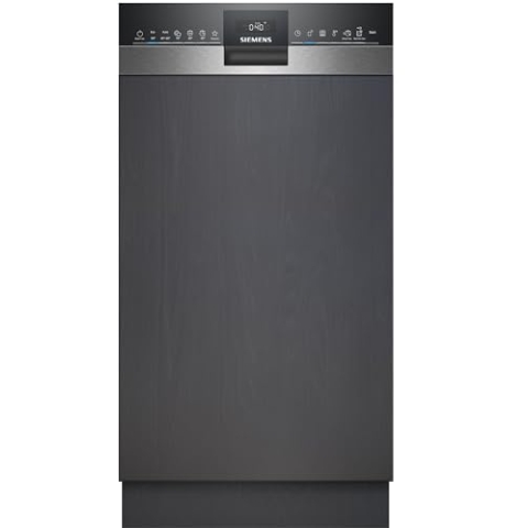 Siemens SR53ES24KE, iQ300 Smarter Geschirrspüler Teilintegriert, 45 cm breit, Besteckkorb, automatische Türöffnung am Programmende, angenehm leise mit iQdrive-Motor, aquaStop, varioSpeed, Home Connect