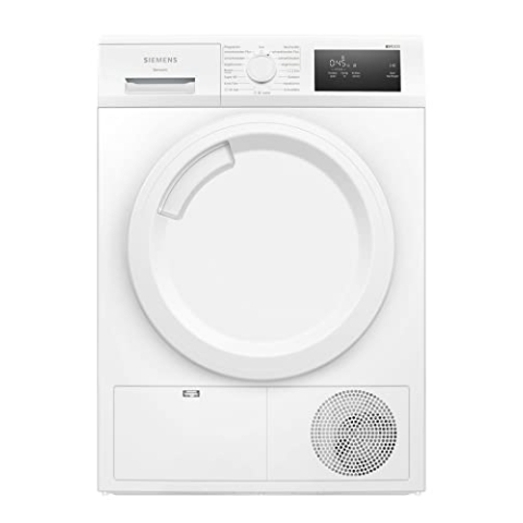 Siemens WT43H003 Wärmepumpentrockner für 7 kg Wäsche, iQ300, 243 kWh pro Jahr, autoDry, Outdoor-Programm, Weiß