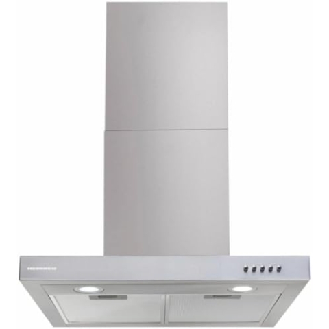 HEINNER HDCH-360TSS T-Form - Wandhaube Dunstabzugshaube 60 cm, 3 Einstellungen, Abzugshaube Umluft 308 m³/h, Edelstahl, Silber