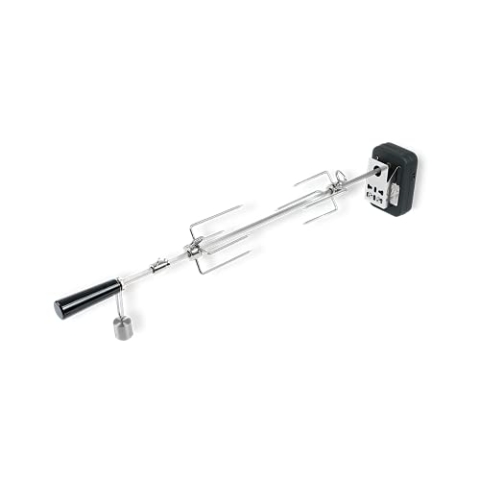 MOESTA-BBQ 10037 Rotisserie-Set für Smokin' PizzaRing - Elektrischer Spießdreher für Kugelgrill 57/60 cm, Batterie Motor