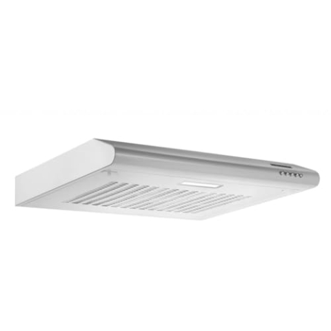 HEINNER CH-201WH Unterbau Dunstabzugshaube 60cm, Absugshaube Umluft 209,7 m³/h, 3 Einstellungen, Weiß