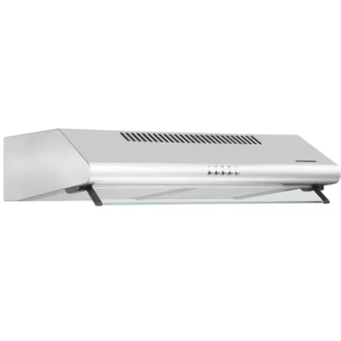 HEINNER XCH-450S Unterbau Dunstabzugshaube 60 cm, Abzugshaube Umluft 347,4 m³/h, Doppelmotor, Edelstahl, Silber
