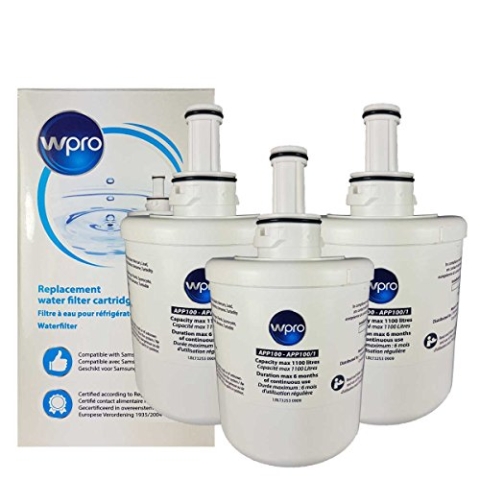 Wpro APP100/1 | 3er Pack Wasserfilter kompatibel mit Samsung HAFIN2/EXP, DA29-00003G, HAFIN1/EXP, DA29-00003F, HAFIN interner Filter für Kühlschrank