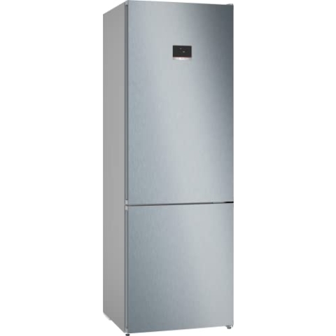 Bosch KGN497LDF, Serie 4, XXL-Stand-Kühl-Gefrier-Kombination, 203 x 70 cm, 311 L Kühlen & 129 L Gefrieren, Gefrierbereich unten, NoFrost, VitaFresh XXL, PerfectFit, Gebürsteter Stahl