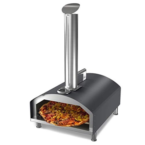 ACTIVA Pizzaofen Pellet Pizza Ofen Pelletofen Grill Grillofen zum Backen von Pizza, Holzkohle Pizzagrill