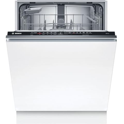 Bosch SBV2ITX09E, Serie 2, Smarter XXL-Geschirrspüler Vollintegriert 60 cm, Besteckkorb, Spülmaschine mit Programmassistent, Extra Trocknen, VarioSpeed, Extrem Leise, Rackmatic Oberkorb, InfoLight