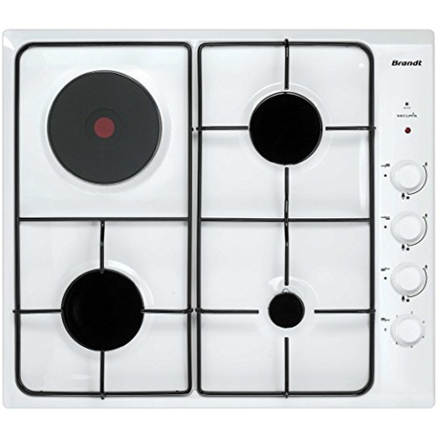 Brandt mischgas- und elektroherd 58 cm 4 weiße brenner bpe6411wm