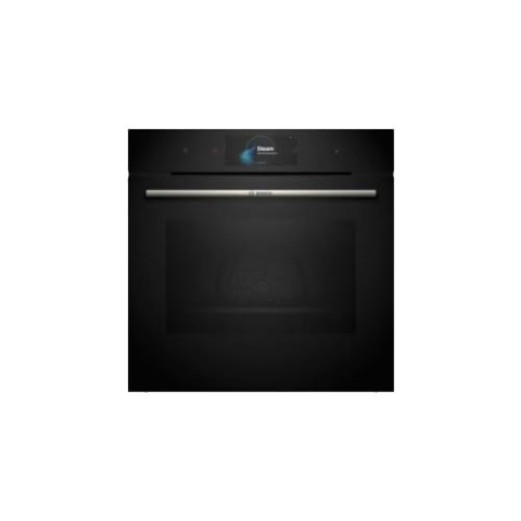 Bosch HSG7584B1 Serie 8 Smarter Einbau-Dampfbackofen, 60 x 60 cm, 1 L Wassertank, Digitaler Bedienring, TFT-Touchdisplay Pro, Perfect Steam Dampfsensor, Dampf-Funktion Plus, Heißluft sanft