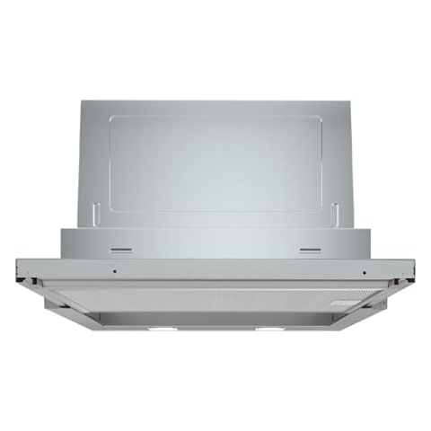 NEFF D46ED52X1, N 50, Einbau-Dunstabzugshaube , Flachschirmhaube , 60cm , Abluft oder Umluft , Energieeffizienzklasse A , silbermetallic