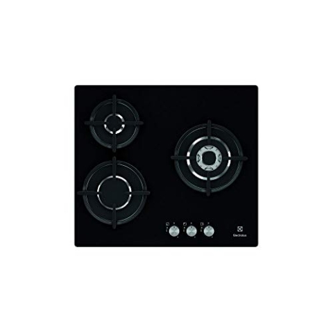 Electrolux ENCIMERA EGT6633NOK 3F Cristal Gas TRIPL, Schwarz