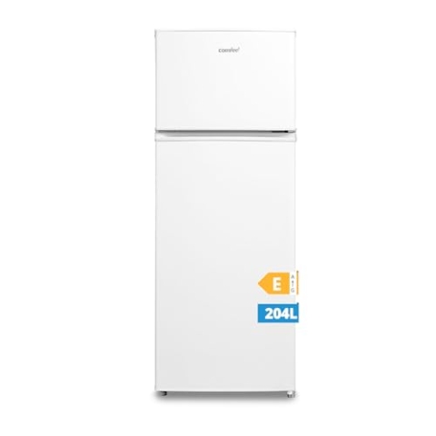 Comfee RCT284WH2A Kühl-/Gefrierkombination/Gefrierteil oben/176 kWh/Jahr/143cm Höhe/LED Licht/Reversibles Türscharnier/Weiß