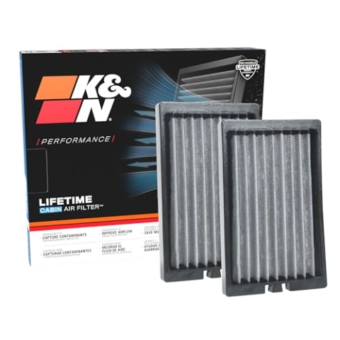 K&N Premium-Innenraumluftfilter: Hochleistungsfähig, waschbar, sauberer Luftstrom zu Ihrer Kabine: Entwickelt für ausgewählte JEEP Wrangler JL 2018–2019 und JEEP Gladiator 2020, VF2064
