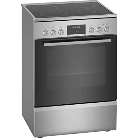 Bosch HKS79U250 Serie 6 Elektro-Standherd, 60 cm breit, Pyrolyse Selbstreinigung, AutoPilot 30 30 Automatikprogramme, 3D Heißluft Backen auf 3 Ebenen, erweiterbare Kochzone für großes Kochgeschirr