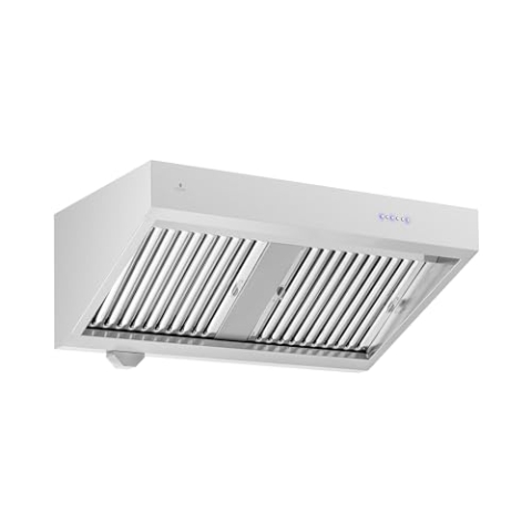 Royal Catering RCGH-100 Dunstabzugshaube mit Motor 120 cm 1000 m³/h LED-Beleuchtung 150 W 4 Stufen Edelstahl Abzugshaube Wandhaube Wandesse