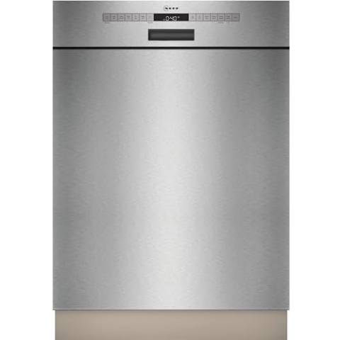 NEFF S125HTS01E, N 50, Smarter Unterbau-Geschirrspüler, 60 cm, Spülmaschine mit Besteckkorb, besonders leise, AquaSensor zur Schmutzerkennung, Chef 70º C für hartnäckige Verschmutzungen, Aqua Stop